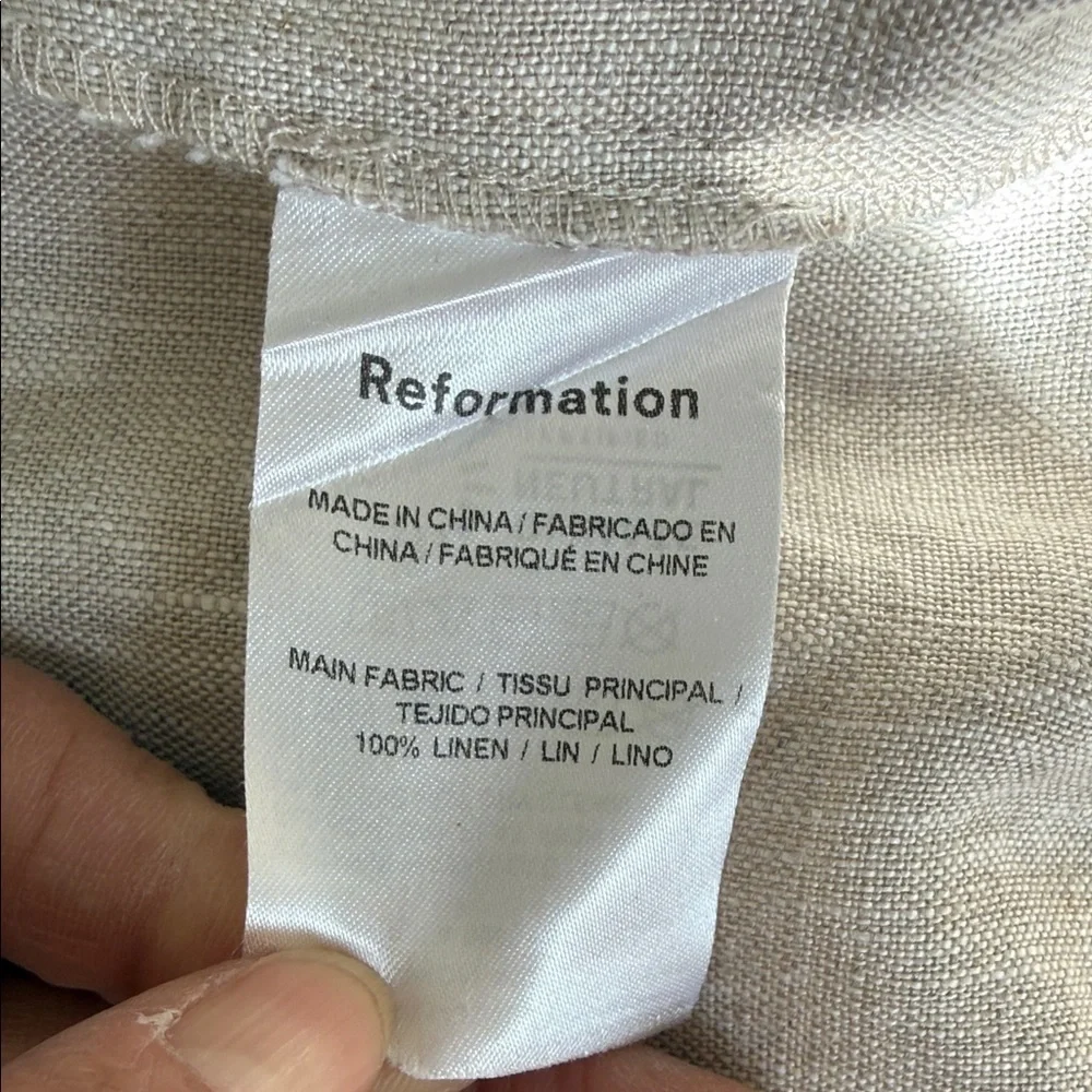 Reformation 100% Linen Elegant Cream Women's Pants & Jumpsuit Set